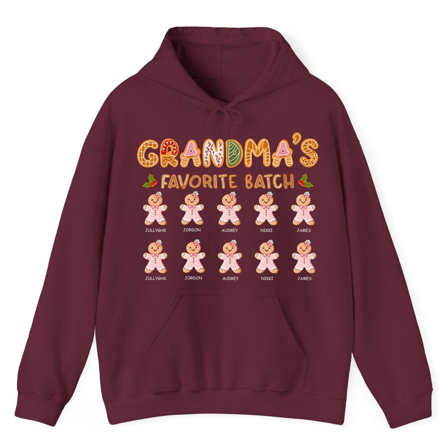 Grandma’s Favorite Batch Custom Name Hoodie – Christmas Family Matching Outfit