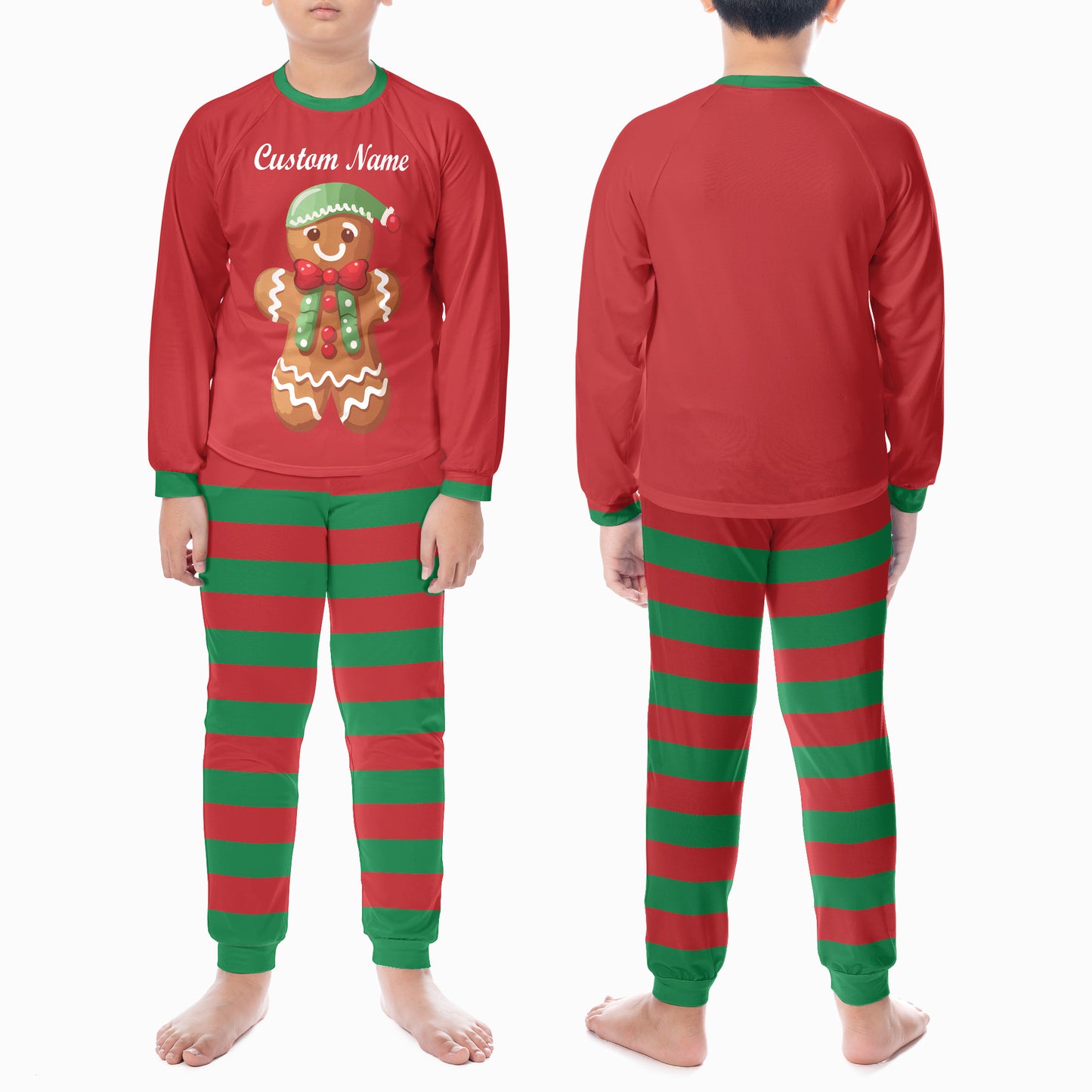 Custom Gingerbread Family Pajamas Sets – Personalized Gingerbread Pajamas for Christmas