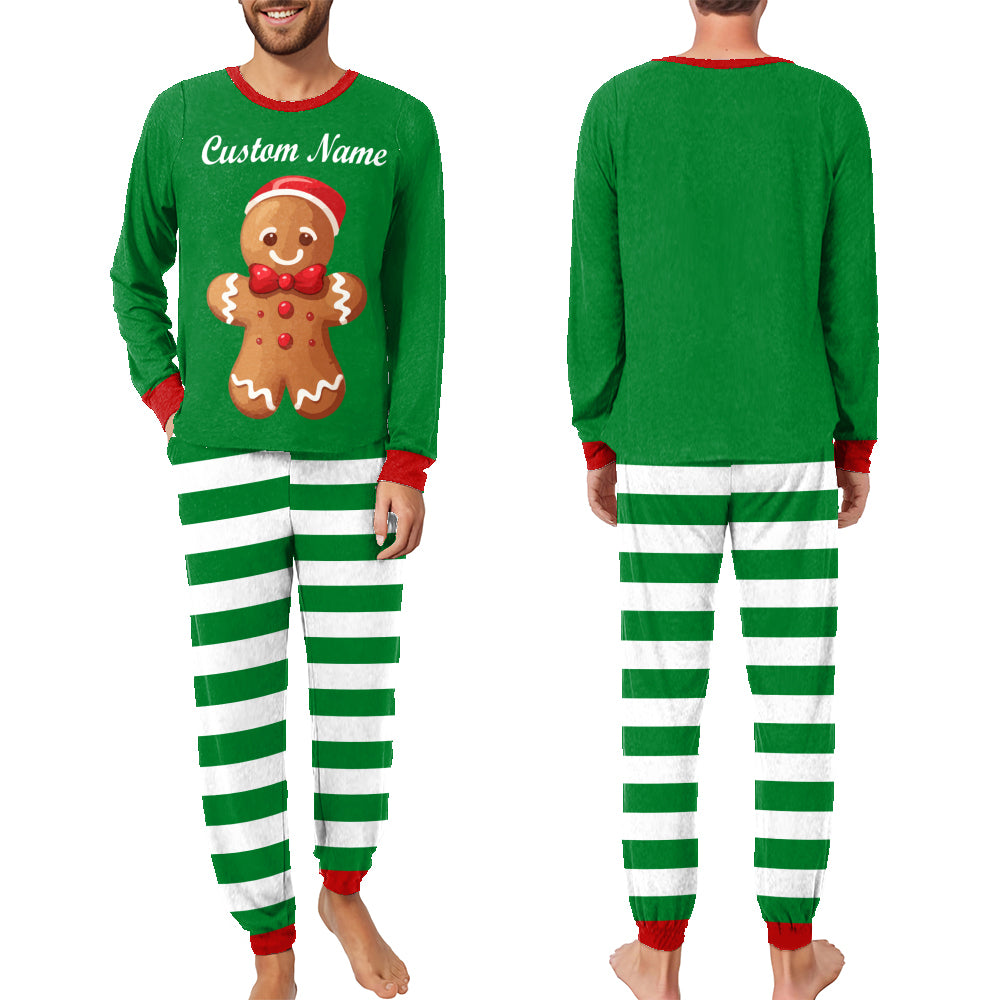 Custom Gingerbread Family Pajamas Sets – Personalized Gingerbread Pajamas for Christmas