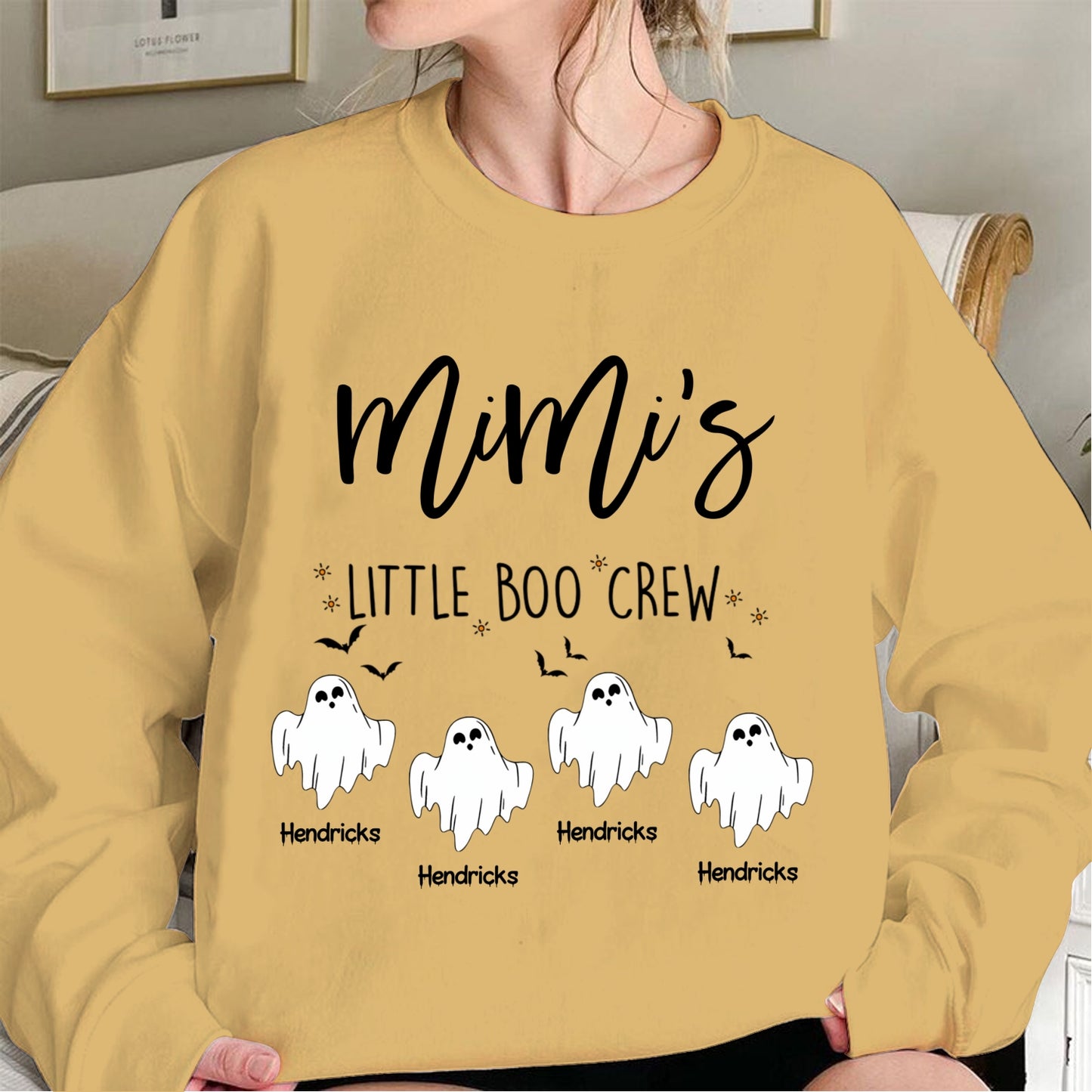 Comfort Colors Halloween Grandma Sweatshirt – Personalized Boo Crew Family Design