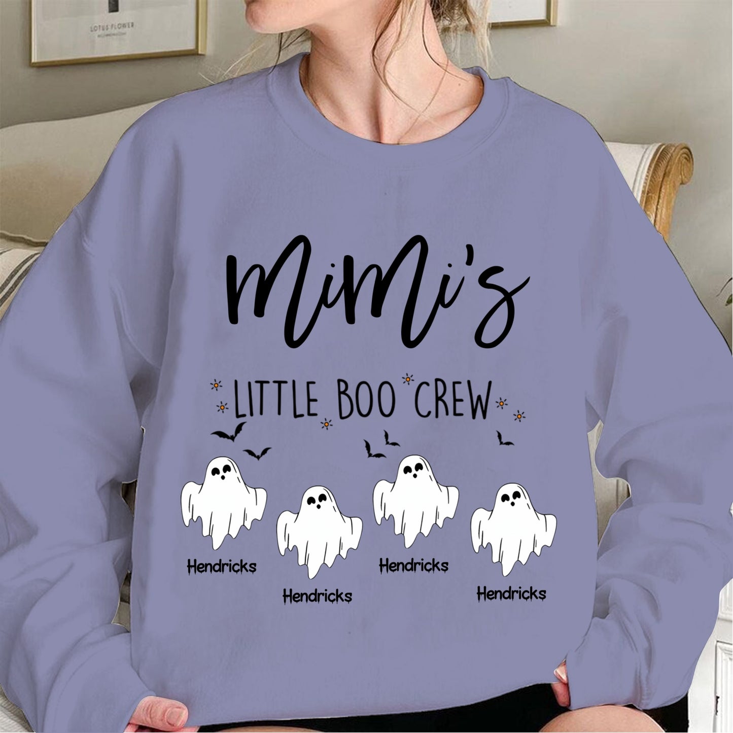 Comfort Colors Halloween Grandma Sweatshirt – Personalized Boo Crew Family Design