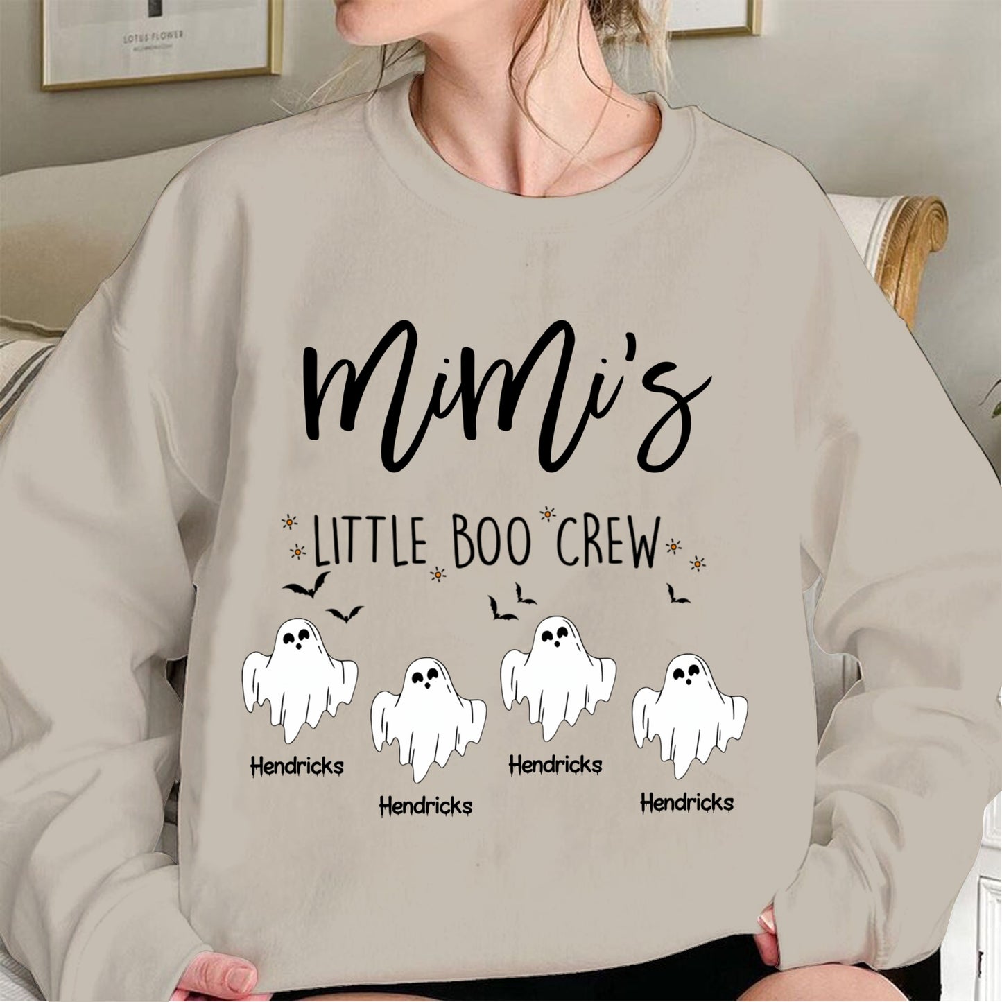 Comfort Colors Halloween Grandma Sweatshirt – Personalized Boo Crew Family Design