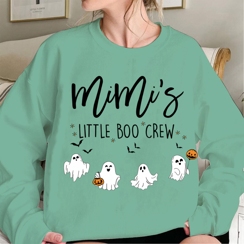 Comfort Colors Halloween Grandma Sweatshirt – Personalized Boo Crew Family Design
