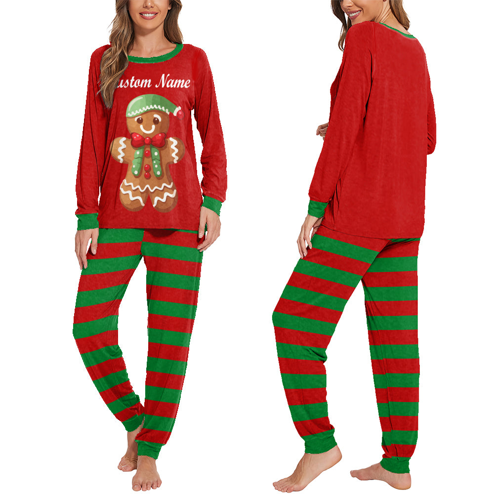 Custom Gingerbread Family Pajamas Sets – Personalized Gingerbread Pajamas for Christmas