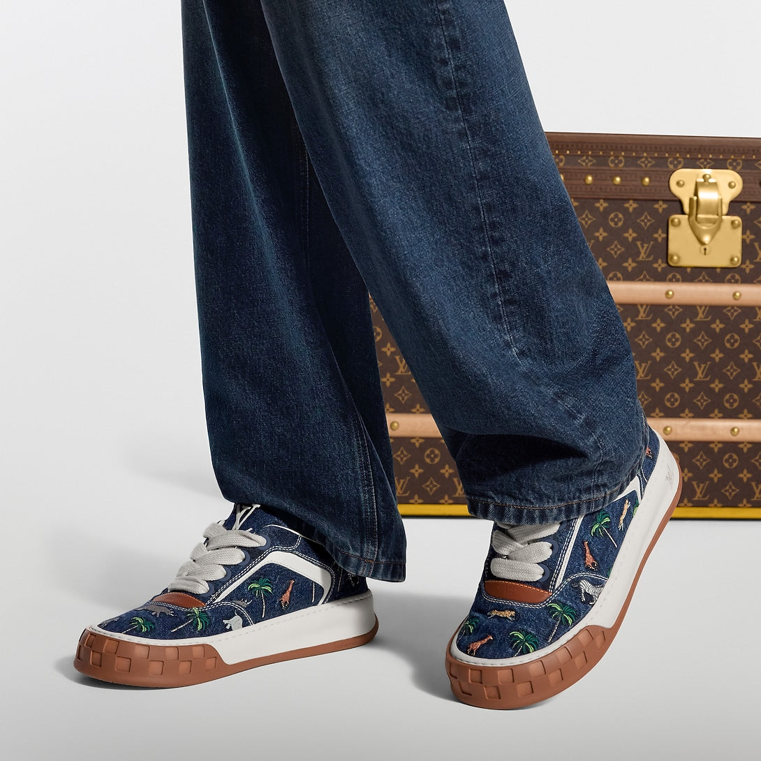 LV Tilted Sneaker Blue Denim