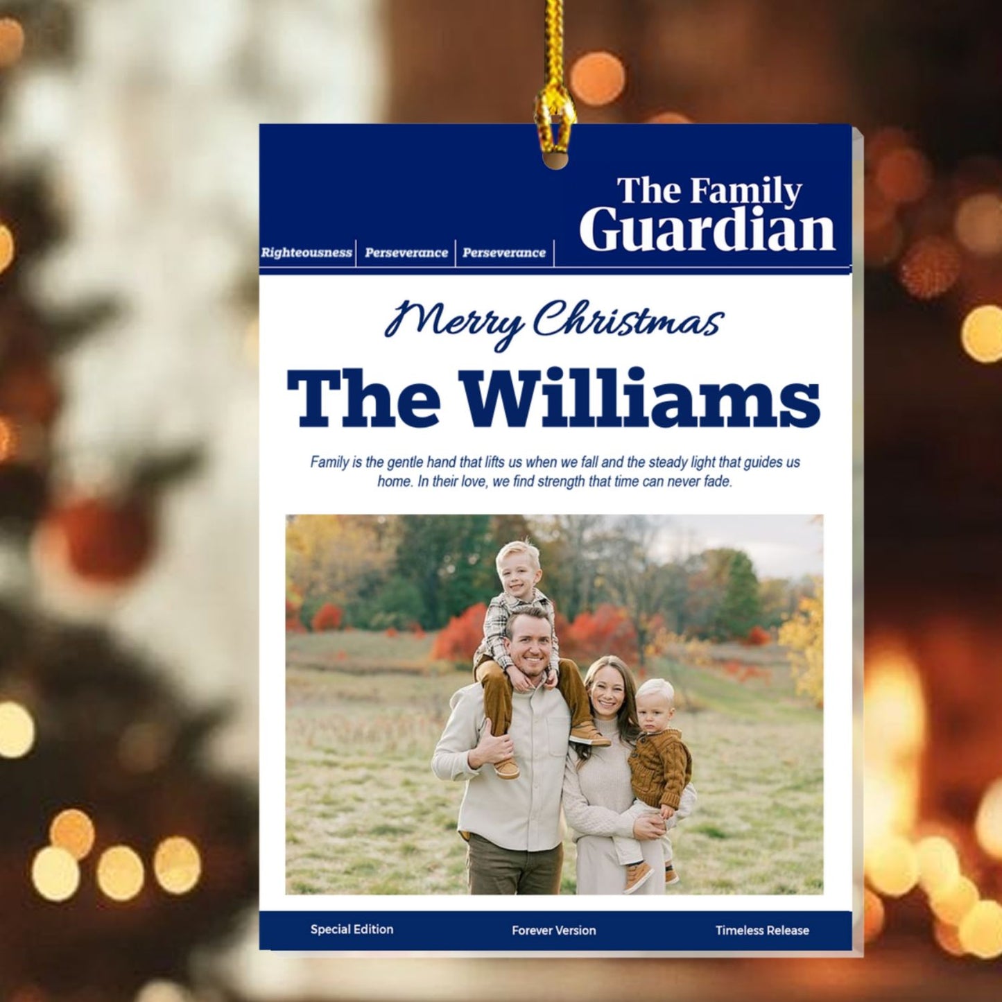 Custom Photo The Family Guardian Ornament – Personalized Christmas Family Keepsake