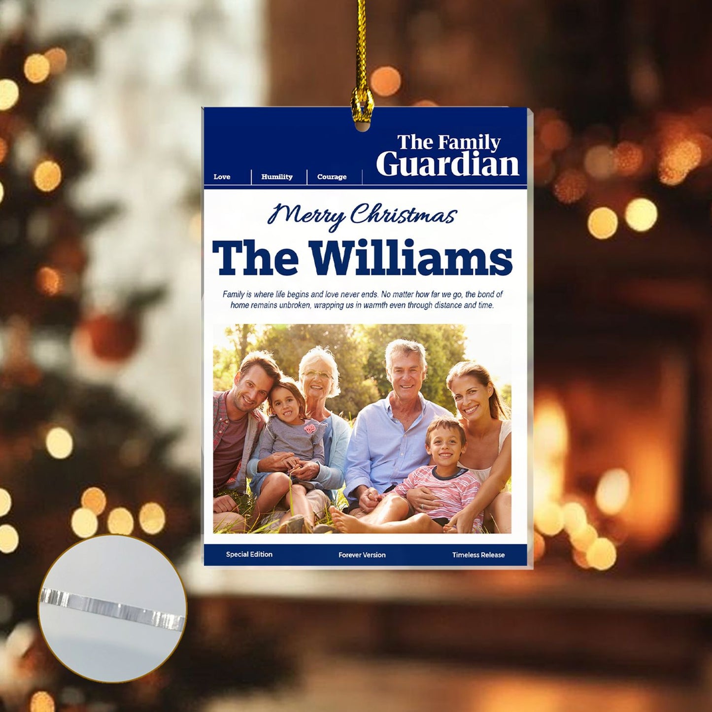 Custom Photo The Family Guardian Ornament – Personalized Christmas Family Keepsake