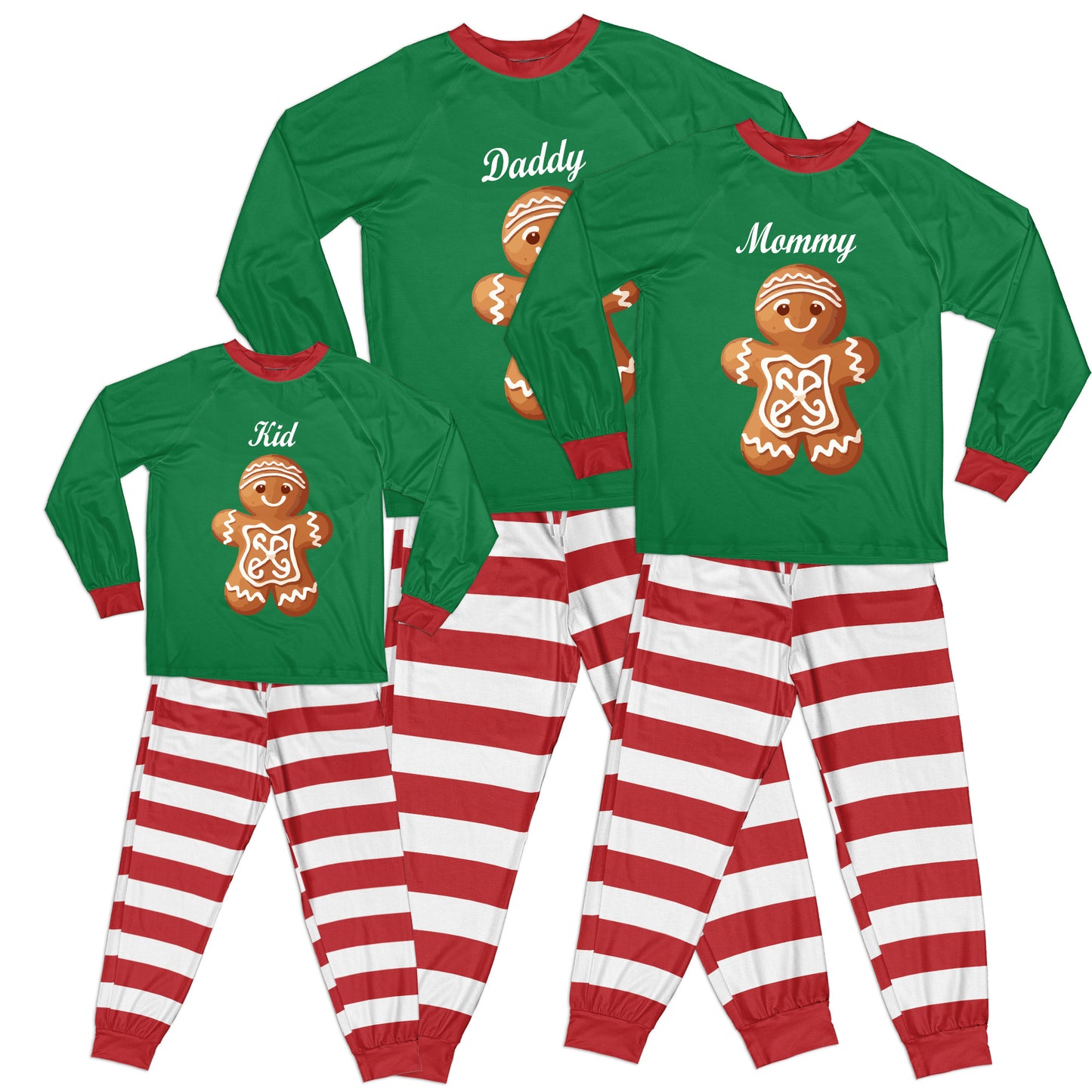 Custom Gingerbread Family Pajamas Sets – Personalized Gingerbread Pajamas for Christmas