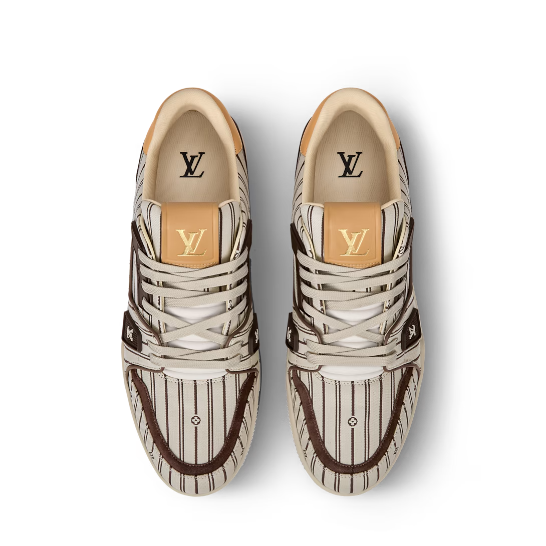 LV Trainer Beige Jacquard