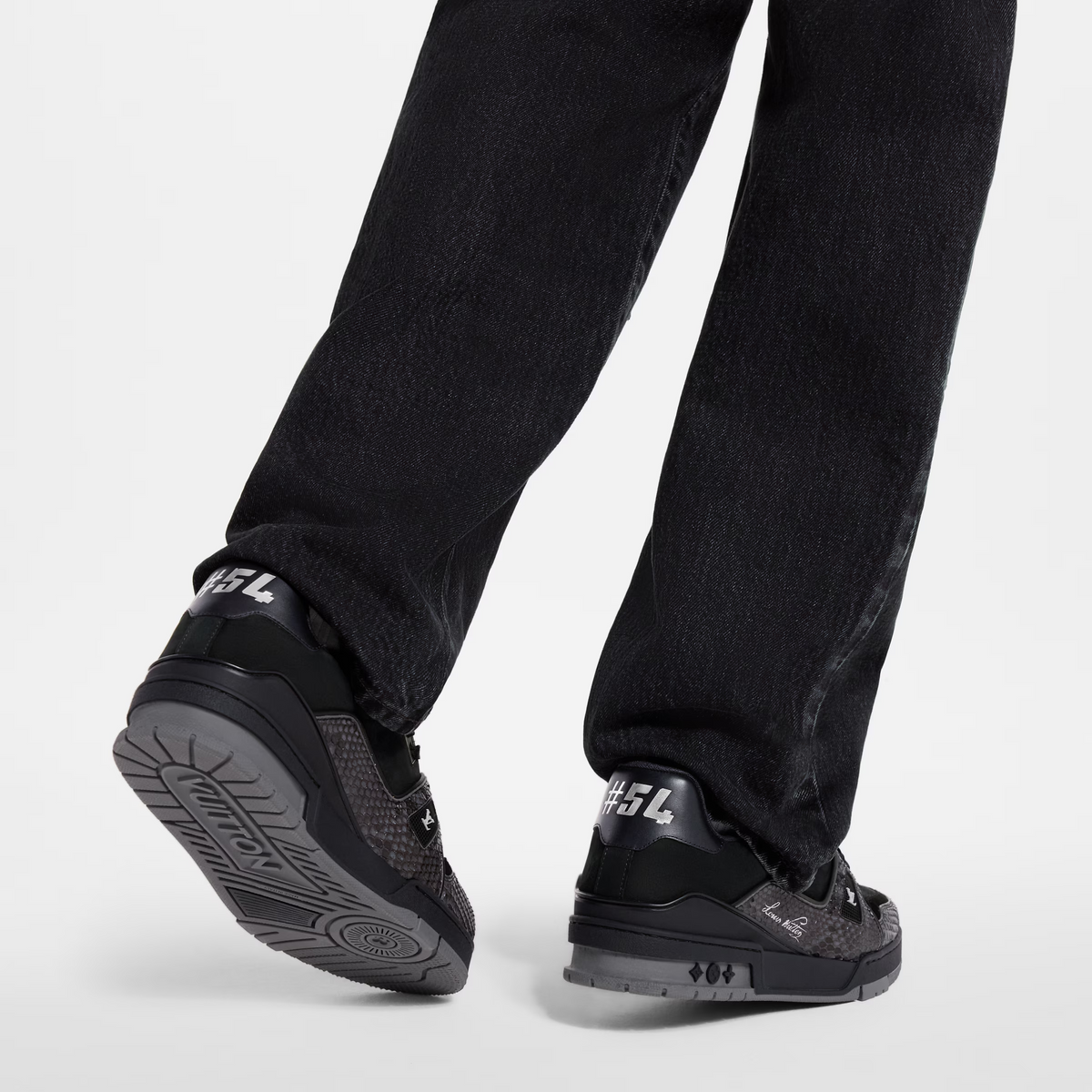 LV Trainer Black Nubuck calf leather