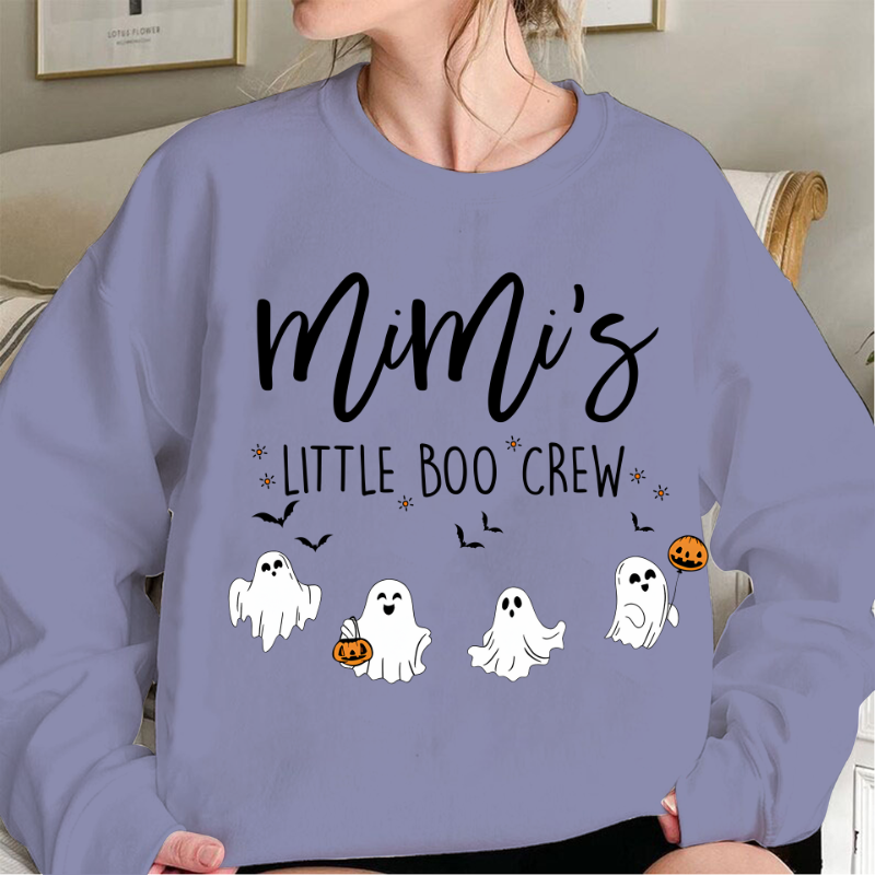 Comfort Colors Halloween Grandma Sweatshirt – Personalized Boo Crew Family Design