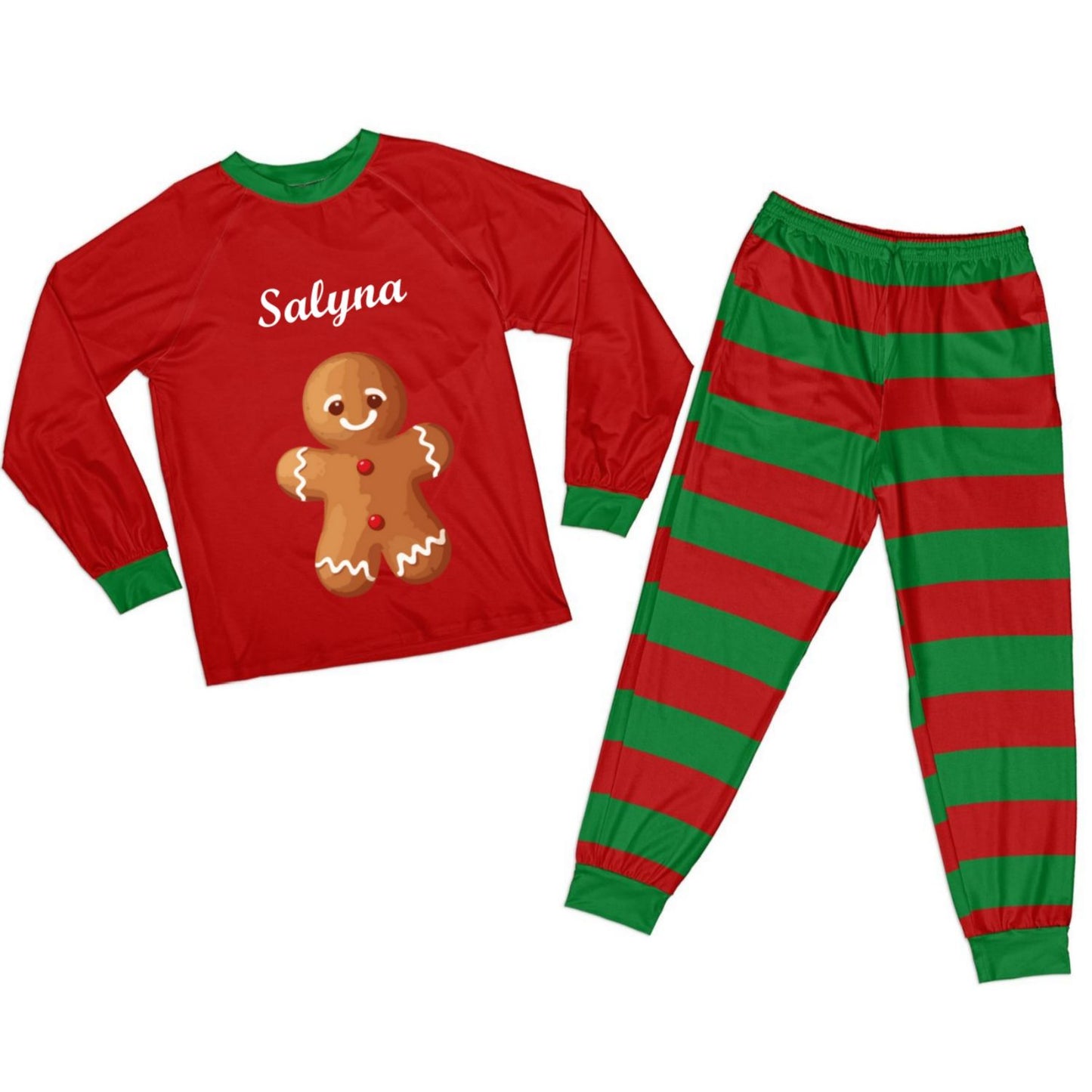 Custom Gingerbread Family Pajamas Sets – Personalized Gingerbread Pajamas for Christmas
