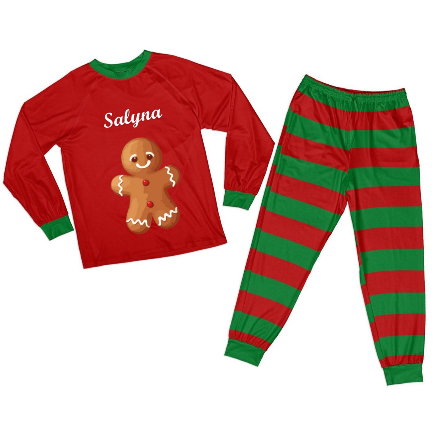 Custom Gingerbread Family Pajamas Sets – Personalized Gingerbread Pajamas for Christmas