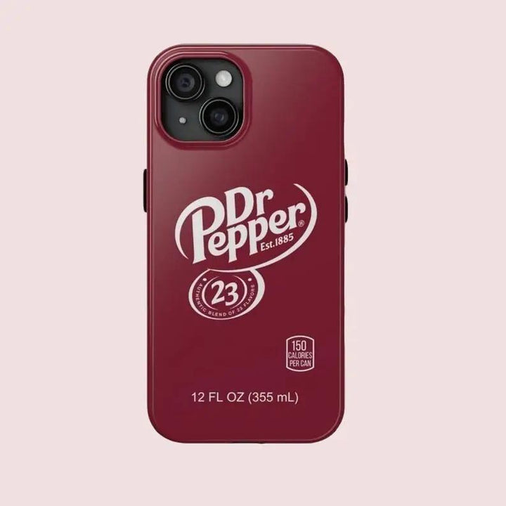 Dr Pepper Red Tough Phone case, Stylish Lover Gift For Men iPhone 16/15/14/13/12/11/8/7, XR, XS, X, Pro Max Samsung Galaxy S24.99 S24 S23