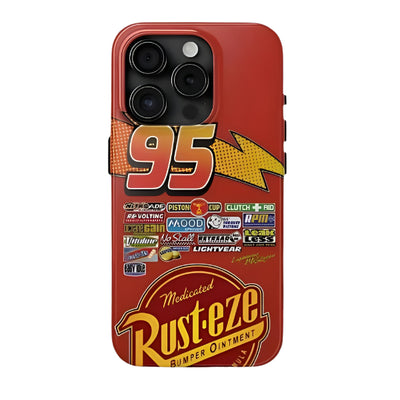 Lightning Mc Queen Cars Cartoon Tough Phone case, For iPhone 16/15/14/13/12/11/8/7, XR, XS, X, Pro Max, Samsung Galaxy S24