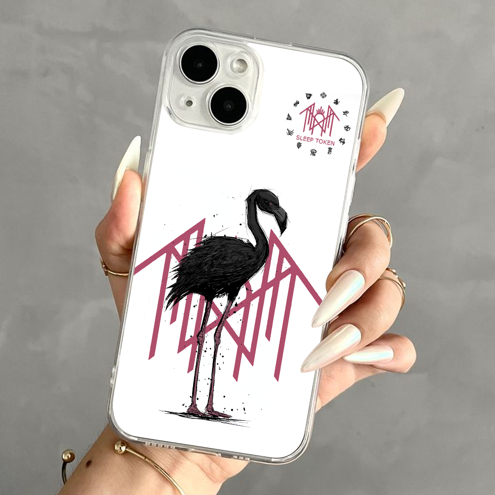 Dark Bird Totem Phone Case – Gothic Rune Aesthetic Art, Minimal Yet Bold Design for iPhone 11 12 13 14 15 16 Pro Max Samsung S22 S23 S24 S24.99 Ultra Plus
