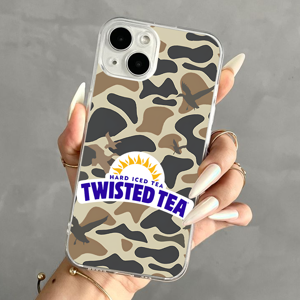 Twisted Tea Camo Phone Case – Dark Aesthetic Full Moon Design Cover for iPhone 11 12 13 14 15 16 Pro Max, Music Fan Gift Idea