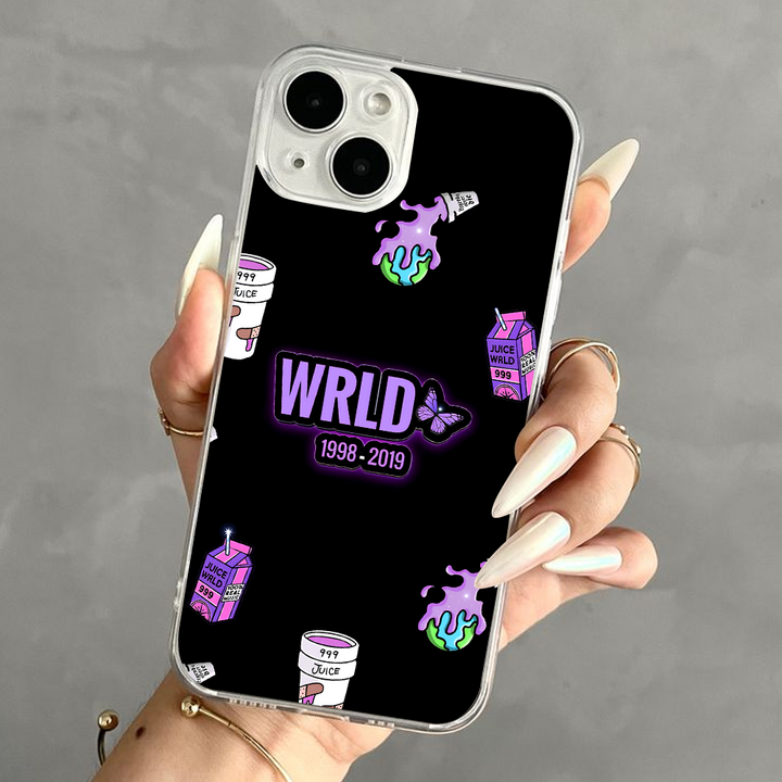 Butterfly WRLD Tribute Phone Case, 999 Juice Cartoon Style Cover Compatible with iPhone 11 12 13 14 15 16 Pro Max