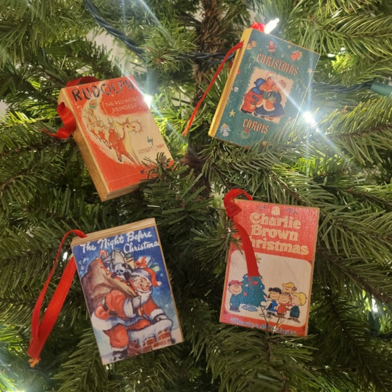 Mixed Handmade Mini Book Ornaments- Unique & Adorable Literary Accessories for Book Lovers, Teachers, and Young Readers
