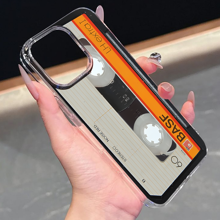 BASF Cassette Tape Phone Case – Retro Music Vibes for iPhone 11 12 13 14 15 16 Pro Max, Music Fan Gift Idea