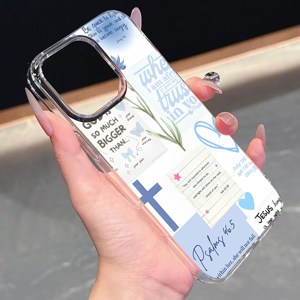 Christian Bible Verse Phone Case – Pastel Scripture Quote iPhone 11 12 13 14 15 16 Pro Max & Samsung