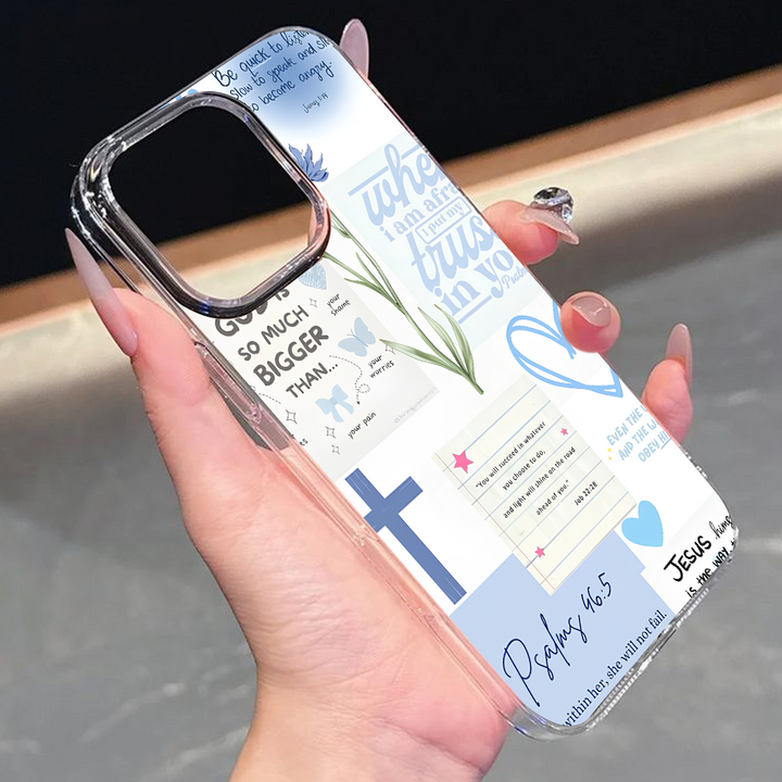 Christian Bible Verse Phone Case – Pastel Scripture Quote iPhone 11 12 13 14 15 16 Pro Max & Samsung