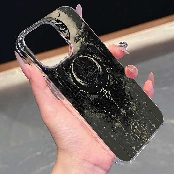 Celestial Moon Magic Phone Case – Occult-Inspired Witchy Cover for iPhone 11 12 13 14 15 16 Pro Max, Mystical Goth Aesthetic