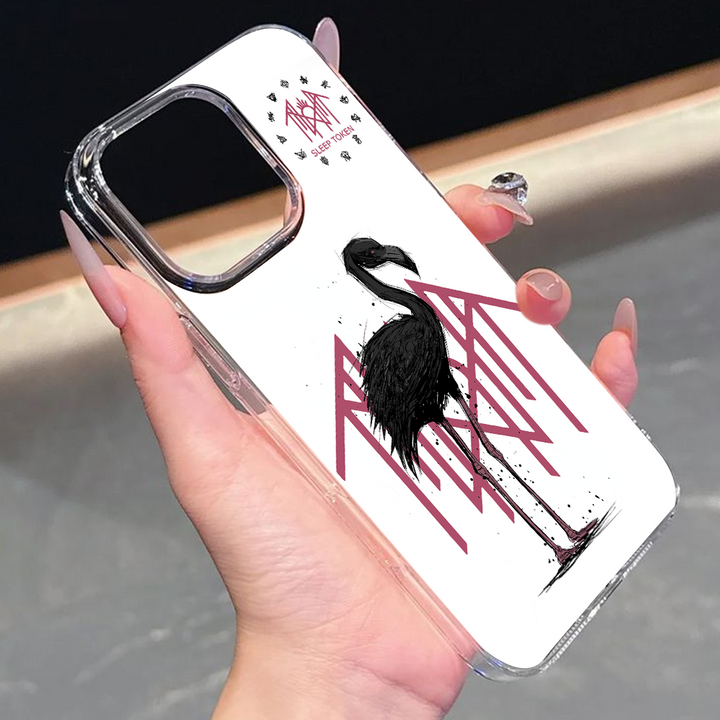Dark Bird Totem Phone Case – Gothic Rune Aesthetic Art, Minimal Yet Bold Design for iPhone 11 12 13 14 15 16 Pro Max Samsung S22 S23 S24 S24.99 Ultra Plus