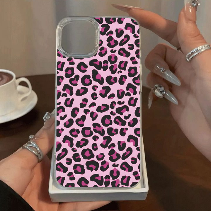 Leopard Print Phone Case Collection – Pink, Beige & Red