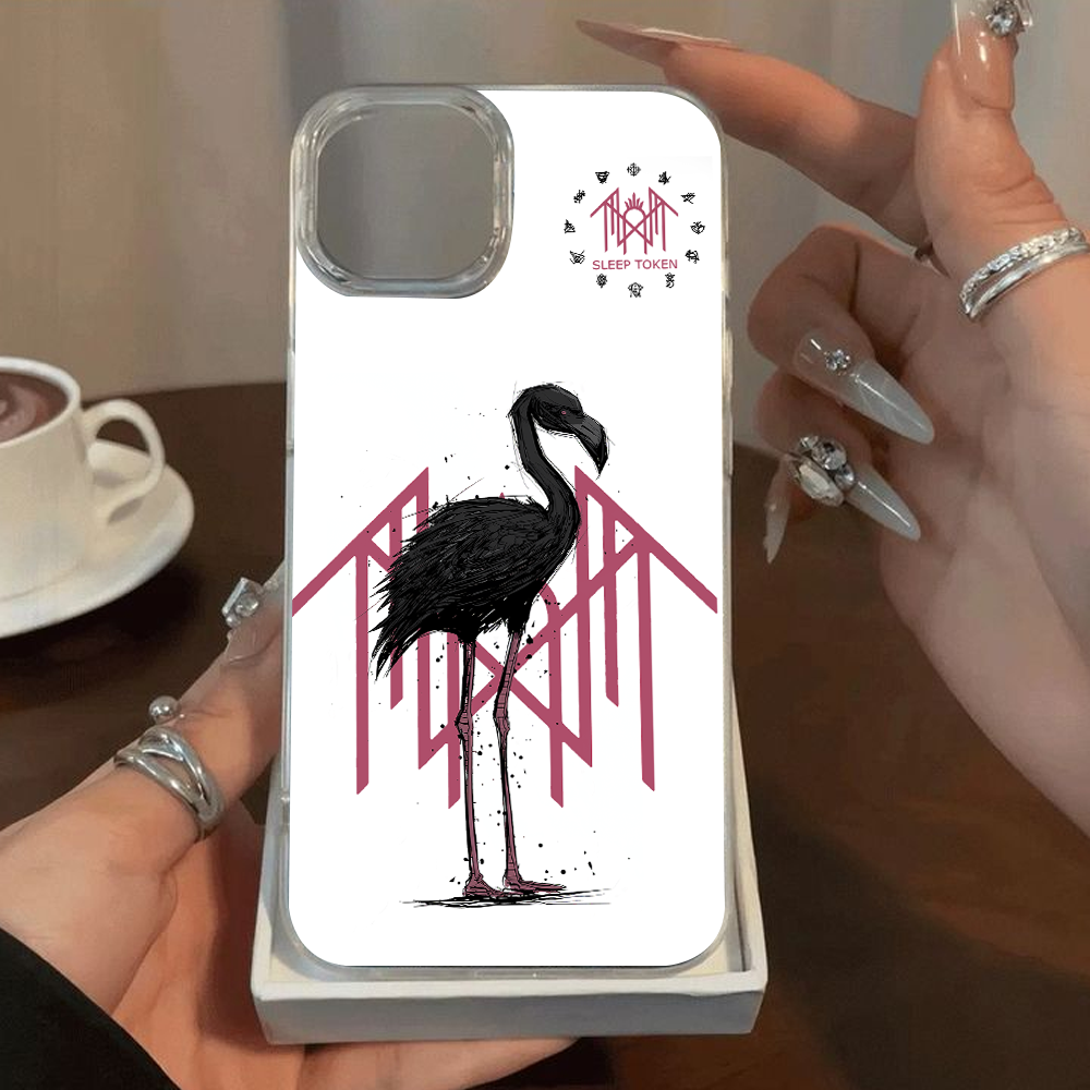 Dark Bird Totem Phone Case – Gothic Rune Aesthetic Art, Minimal Yet Bold Design for iPhone 11 12 13 14 15 16 Pro Max Samsung S22 S23 S24 S24.99 Ultra Plus