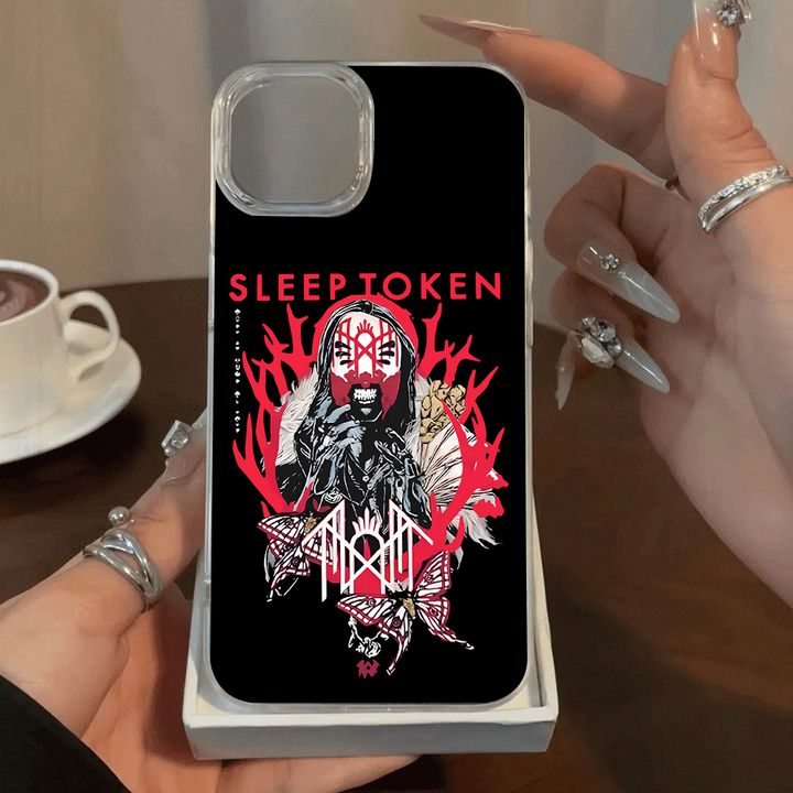 Red Ritual Mask Phone Case – Occult Gothic Totem Aesthetic, Bold Dark Art Cover for iPhone 11 12 13 14 15 16 Pro Max Samsung S22 S23 S24 S24.99 Ultra Plus