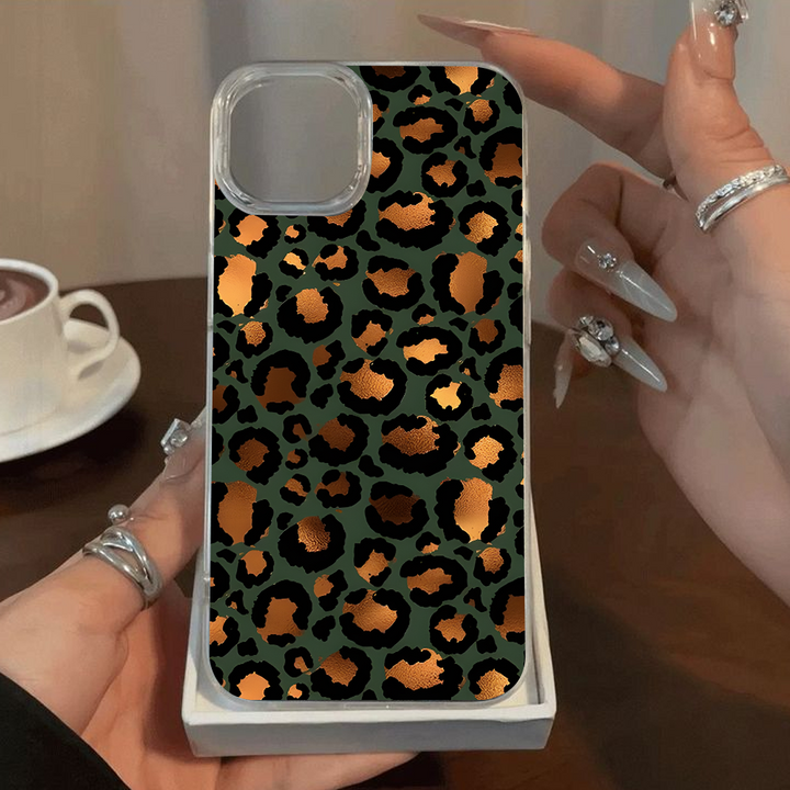 Leopard Print Phone Case Collection – Aqua, Olive Green & Beige