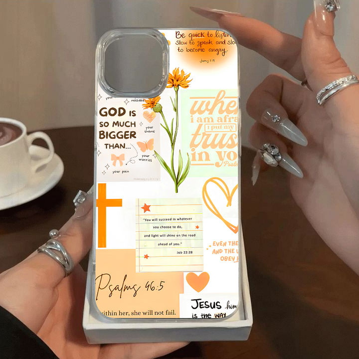 Bible Verse Christian Phone Case – Floral Faith Jesus Quote iPhone 11 12 13 14 15 16 Pro Max & Samsung