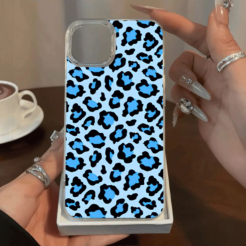 Leopard Print Phone Case Collection – Glittery Pink & Cool Blue