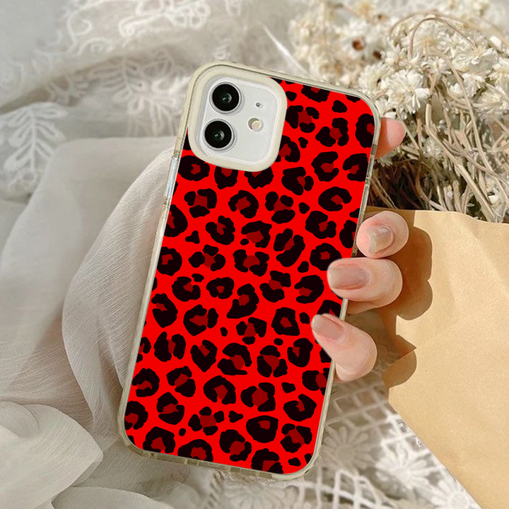 Leopard Print Phone Case Collection – Pink, Beige & Red