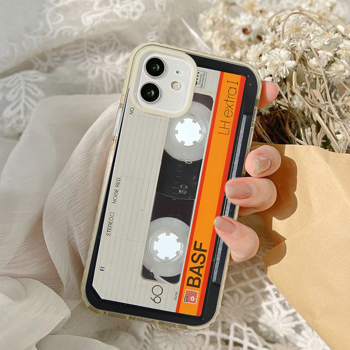 BASF Cassette Tape Phone Case – Retro Music Vibes for iPhone 11 12 13 14 15 16 Pro Max, Music Fan Gift Idea