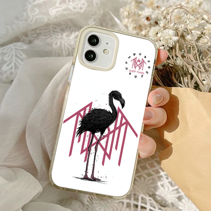 Dark Bird Totem Phone Case – Gothic Rune Aesthetic Art, Minimal Yet Bold Design for iPhone 11 12 13 14 15 16 Pro Max Samsung S22 S23 S24 S24.99 Ultra Plus