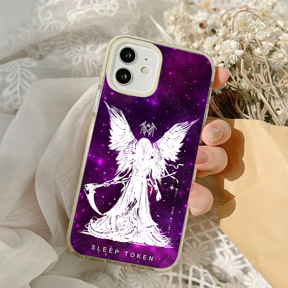 Celestial Angel Scythe Phone Case – Gothic Purple Galaxy Design, Ethereal Aesthetic Cover for iPhone 11 12 13 14 15 16 Pro Max Samsung S22 S23 S24 S24.99 Ultra Plus