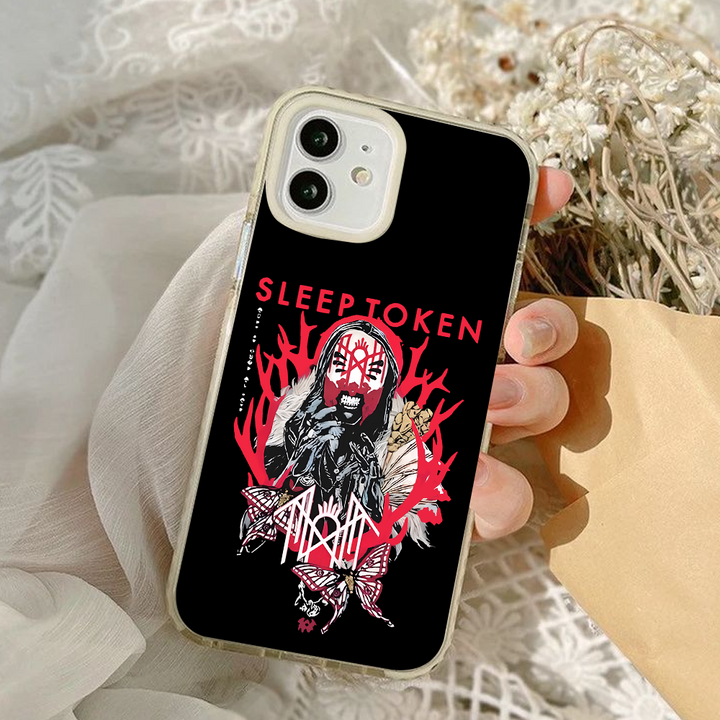 Red Ritual Mask Phone Case – Occult Gothic Totem Aesthetic, Bold Dark Art Cover for iPhone 11 12 13 14 15 16 Pro Max Samsung S22 S23 S24 S24.99 Ultra Plus