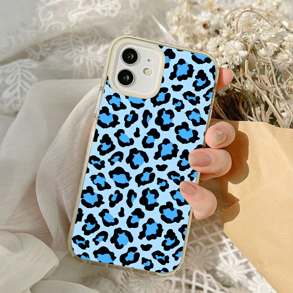 Leopard Print Phone Case Collection – Glittery Pink & Cool Blue