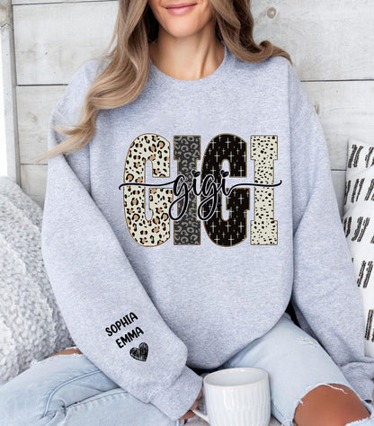 Grandma, Gigi, Nana Custom With Grandkids Names - Bible Style Design - Personalized Sweatshirt