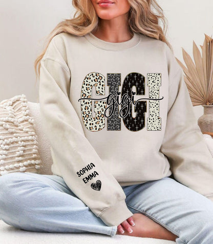Grandma, Gigi, Nana Custom With Grandkids Names - Bible Style Design - Personalized Sweatshirt