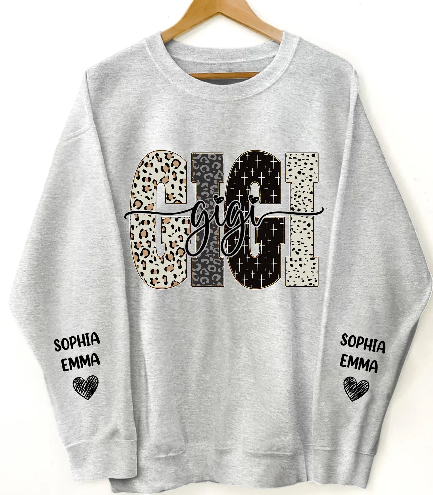 Grandma, Gigi, Nana Custom With Grandkids Names - Bible Style Design - Personalized Sweatshirt