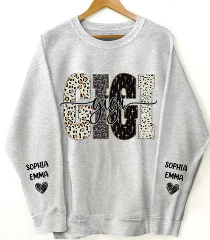 Grandma, Gigi, Nana Custom With Grandkids Names - Bible Style Design - Personalized Sweatshirt