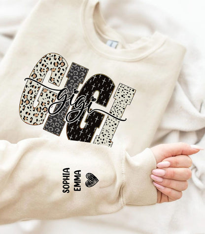 Grandma, Gigi, Nana Custom With Grandkids Names - Bible Style Design - Personalized Sweatshirt