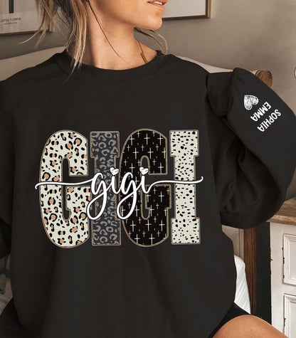 Grandma, Gigi, Nana Custom With Grandkids Names - Bible Style Design - Personalized Sweatshirt