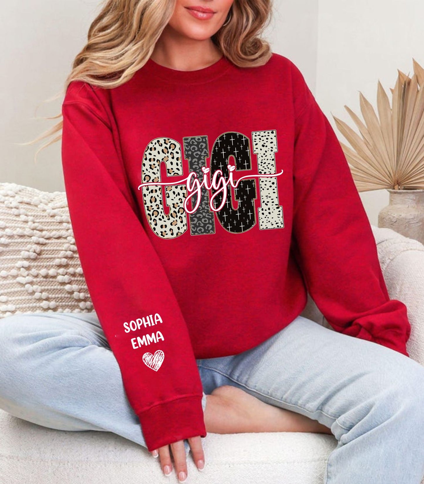 Grandma, Gigi, Nana Custom With Grandkids Names - Bible Style Design - Personalized Sweatshirt