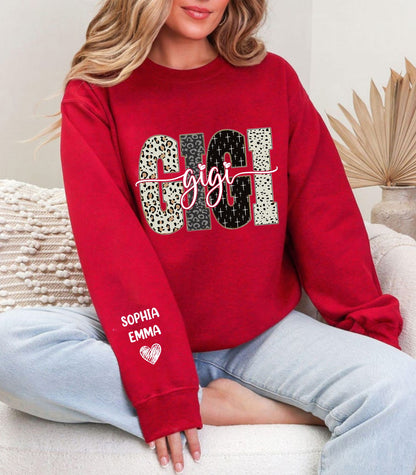 Grandma, Gigi, Nana Custom With Grandkids Names - Bible Style Design - Personalized Sweatshirt