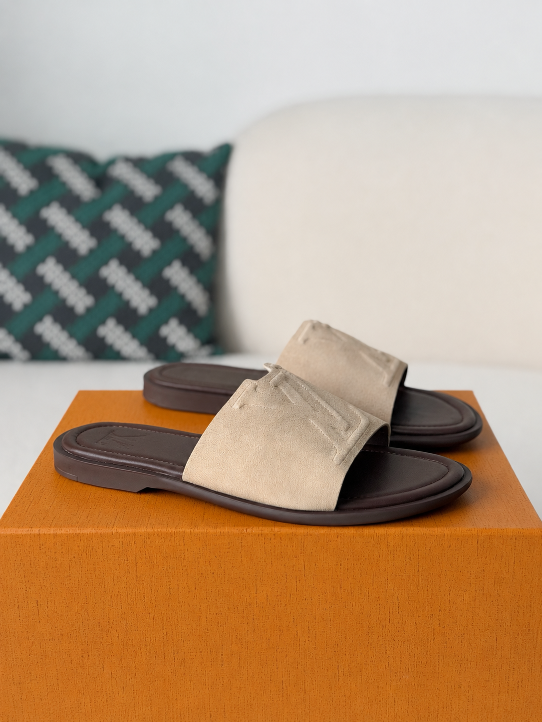 LV Portofino Mule Beige