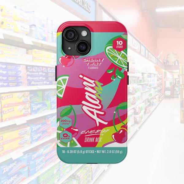 Alani Cherry Twist & Berry Edition Energy Drink Phone Case – Trendy Caffeine Aesthetic, Stylish Tough Cover, Perfect Gift For iPhone 12 13 14 15 16 Samsung S22 S23 S24 S24.99 Ultra PLus